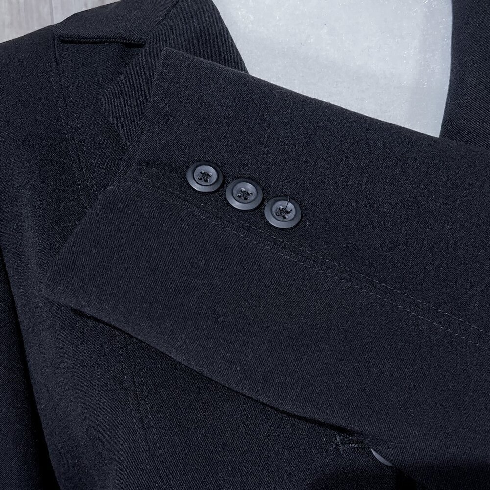 Women's Rafaella Long Sleeve Blazer | Collared | Button | Size 6 | Black | Lined - Picture 8 of 16